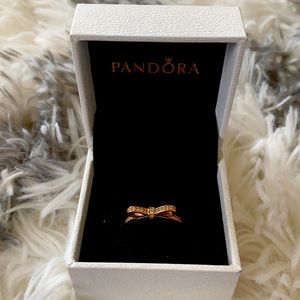 Pandora ring - rose gold bow